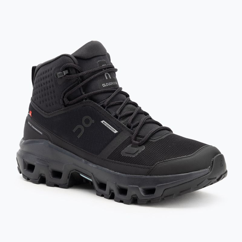 Черевики чоловічі On Cloudrock Mid Waterproof black/black