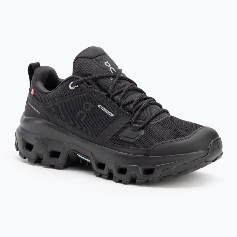 Черевики жіночі On Running Cloudrock Low Waterproof black/black