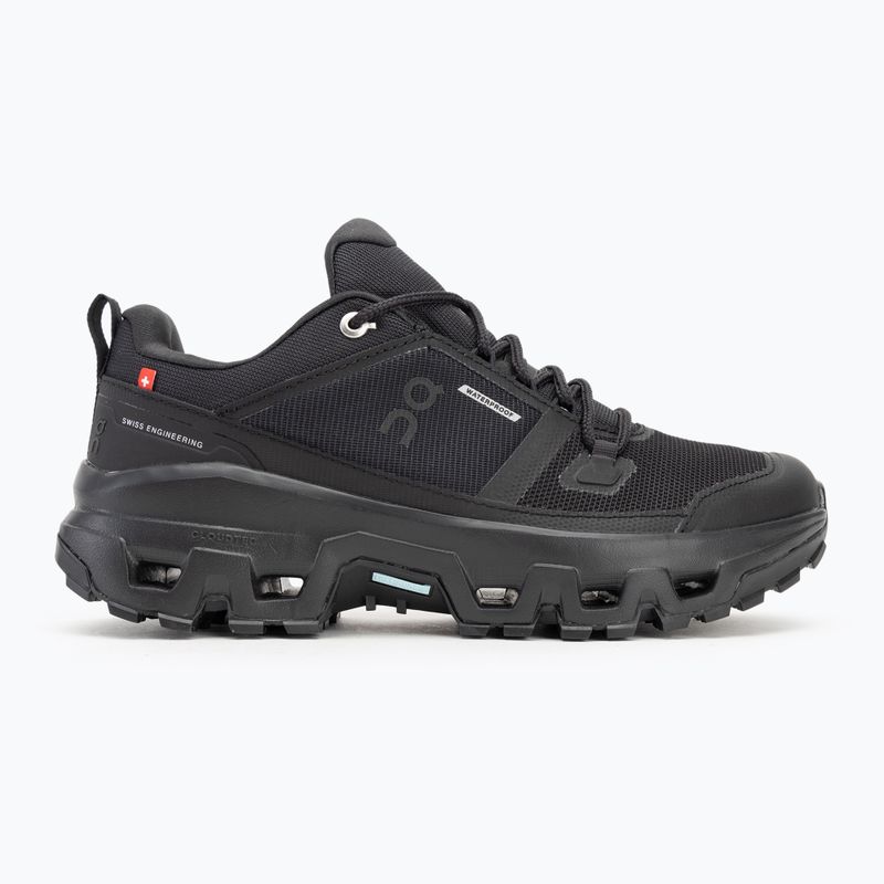 Черевики жіночі On Running Cloudrock Low Waterproof black/black 2