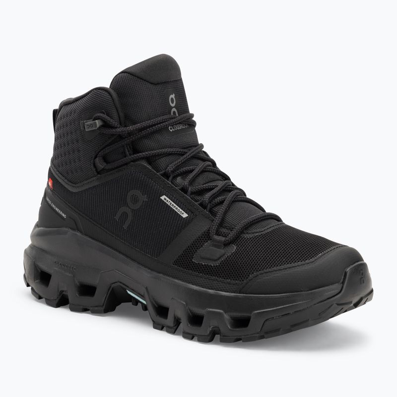 Черевики жіночі On Cloudrock Mid Waterproof black/black