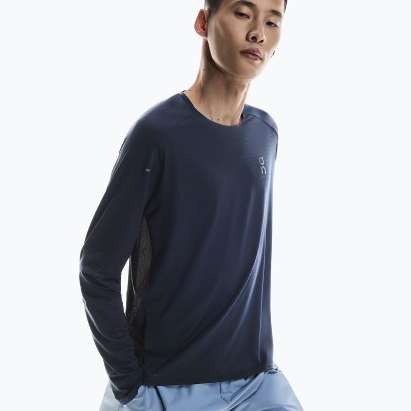 Лонгслів для бігу чоловічий On Performance Long-T navy/black 4