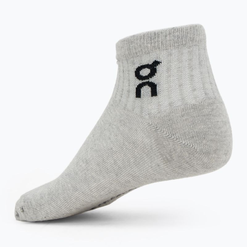 Шкарпетки On Running Logo Sock Mid 3 пари heather gray 2