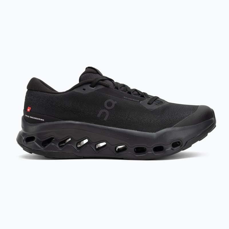 Кросівки для бігу чоловічі On Cloudsurfer Trail 2 Waterproof black/black 2