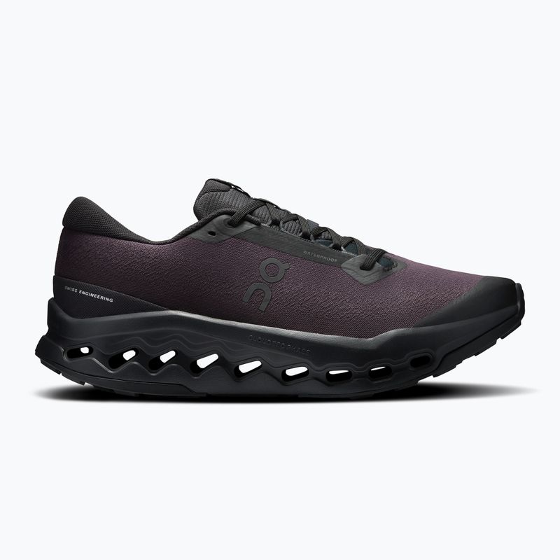Кросівки для бігу чоловічі On Cloudsurfer Trail 2 Waterproof black/black 8