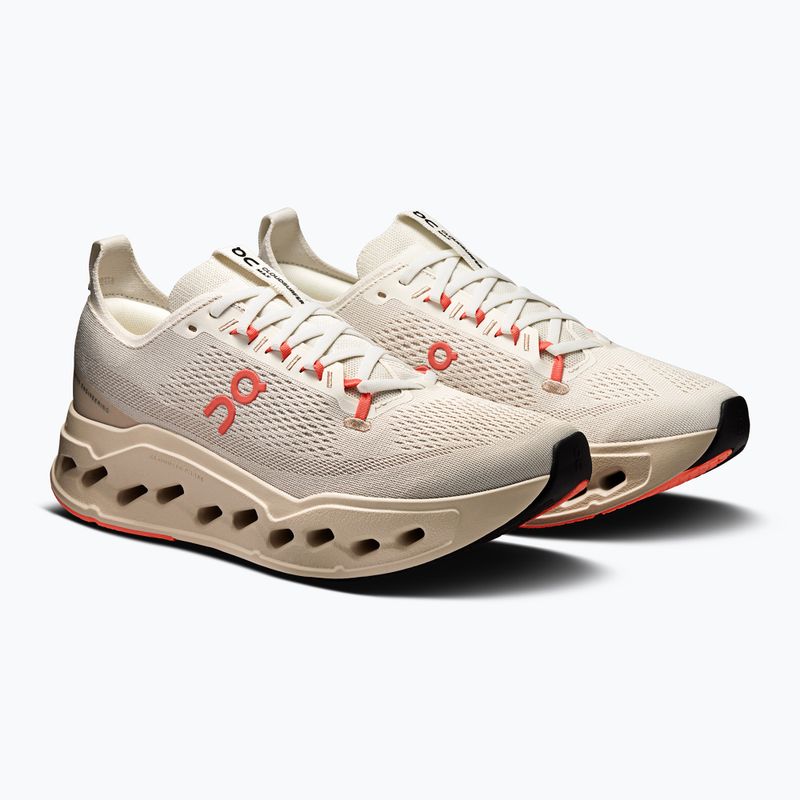 Кросівки для бігу чоловічі On Cloudsurfer Max ivory/salmon 3