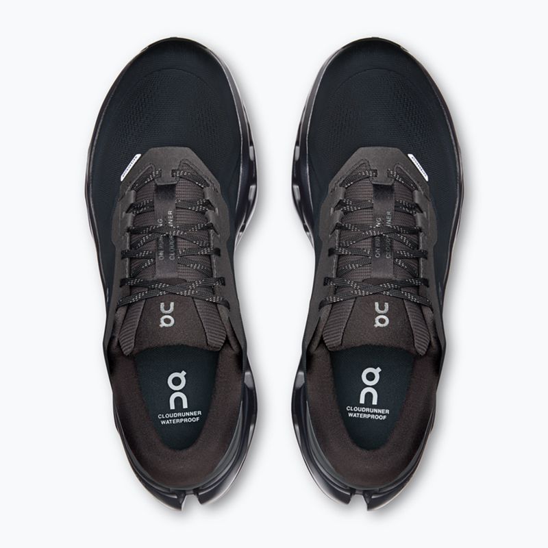 Кросівки для бігу чоловічі On Cloudrunner 3 Waterproof black/black 6