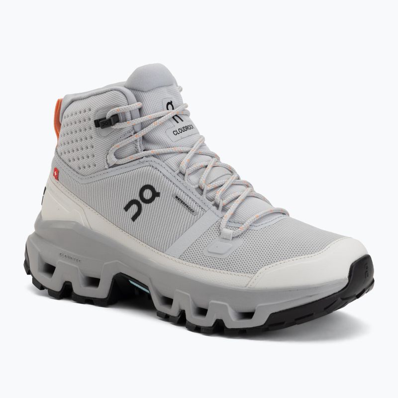 Взуття туристичне жіноче On Cloudrock Mid Waterproof glacier/alloy