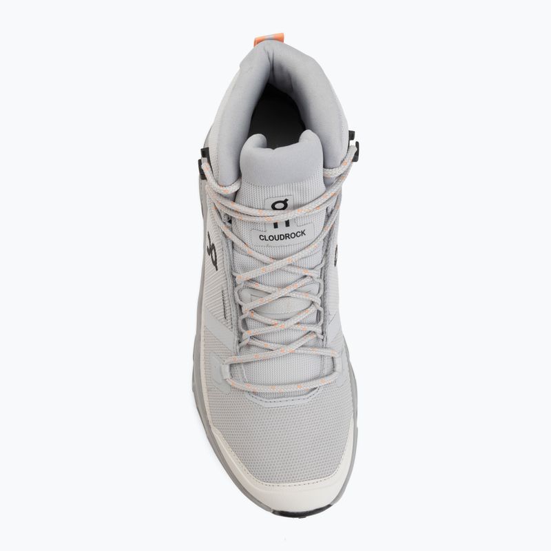 Взуття туристичне жіноче On Cloudrock Mid Waterproof glacier/alloy 5