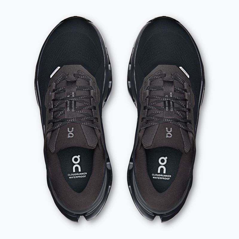 Кросівки для бігу жіночі On Cloudrunner 3 Waterproof black/black 6