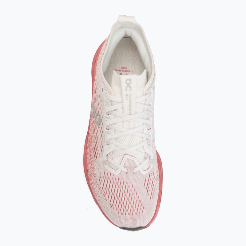 Кросівки для бігу жіночі On Cloudsurfer Max white/camellia 5