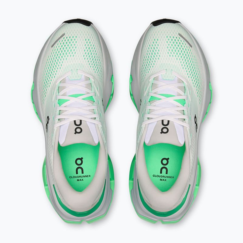 Кросівки для бігу жіночі On Cloudrunner 3 Max white/verdite 3