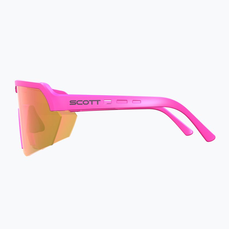 Сонцезахисні окуляри SCOTT Sport Shield кислотно-рожеві / рожеві хромовані 3