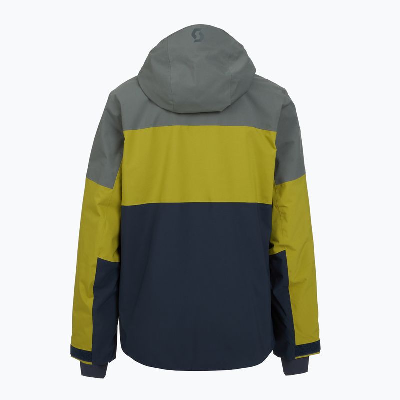 Куртка гірськолижна чоловіча SCOTT Ultimate Dryo 10 shadow grey/meadow green 2