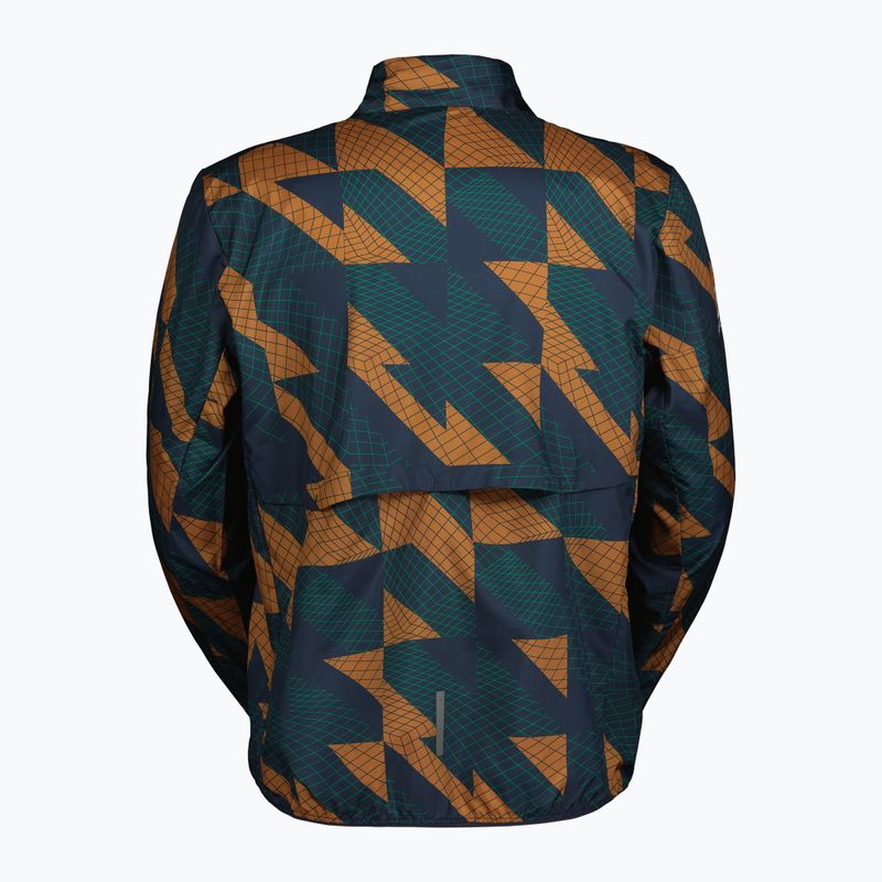 Куртка для бігу чоловіча SCOTT Endurance Tech Windbreaker dark blue/bread brown 2