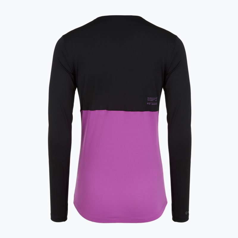 Лонгслів для бігу жіночий SCOTT Endurance Tech black/liquid purple 2