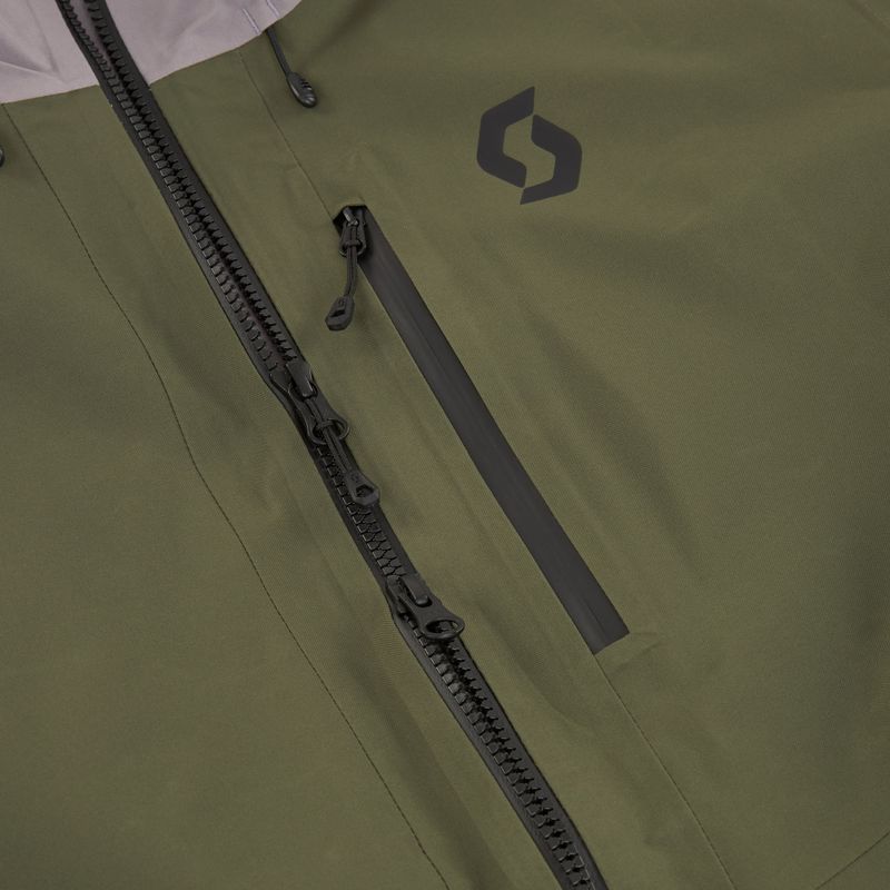 Куртка гірськолижна чоловіча SCOTT Ultimate GTX douglas green/evening grey 4