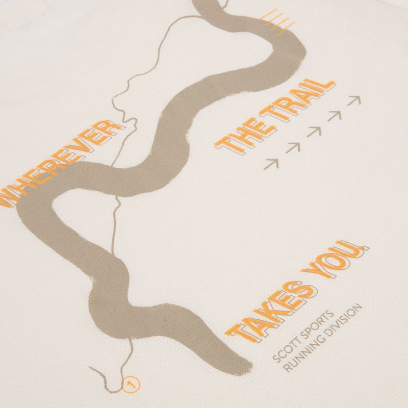 Футболка для бігу чоловіча SCOTT Endurance DRI Tee cotton white/toast beige 4