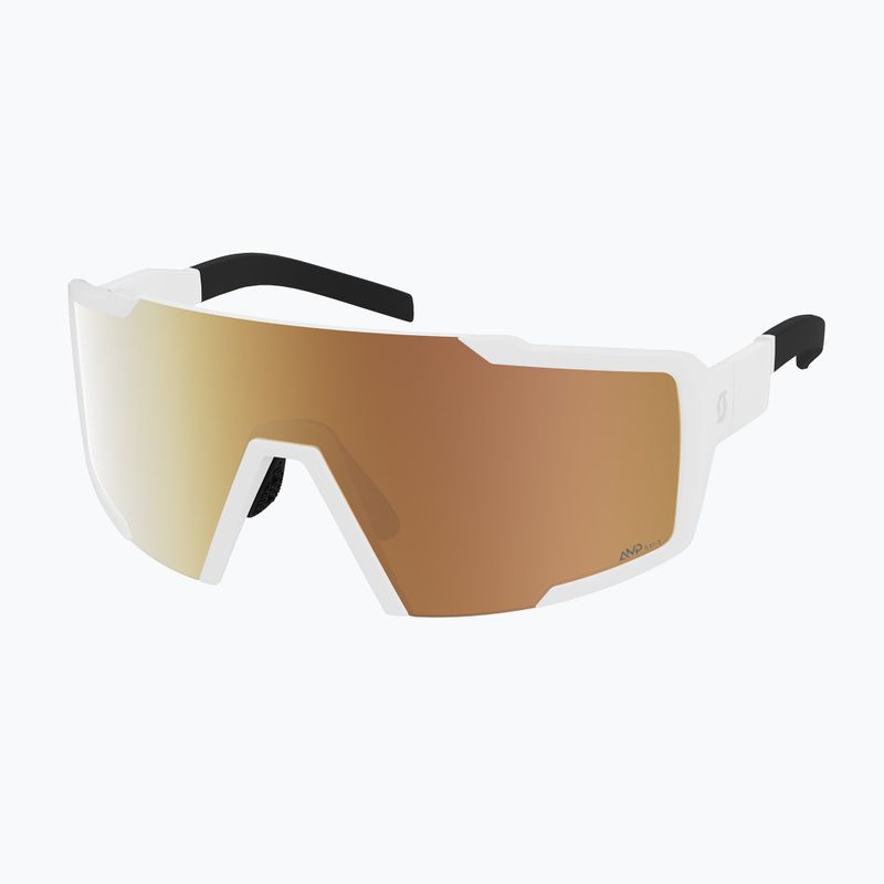 Окуляри сонцезахисні SCOTT Shield LS white matte/amp ls gold chrome