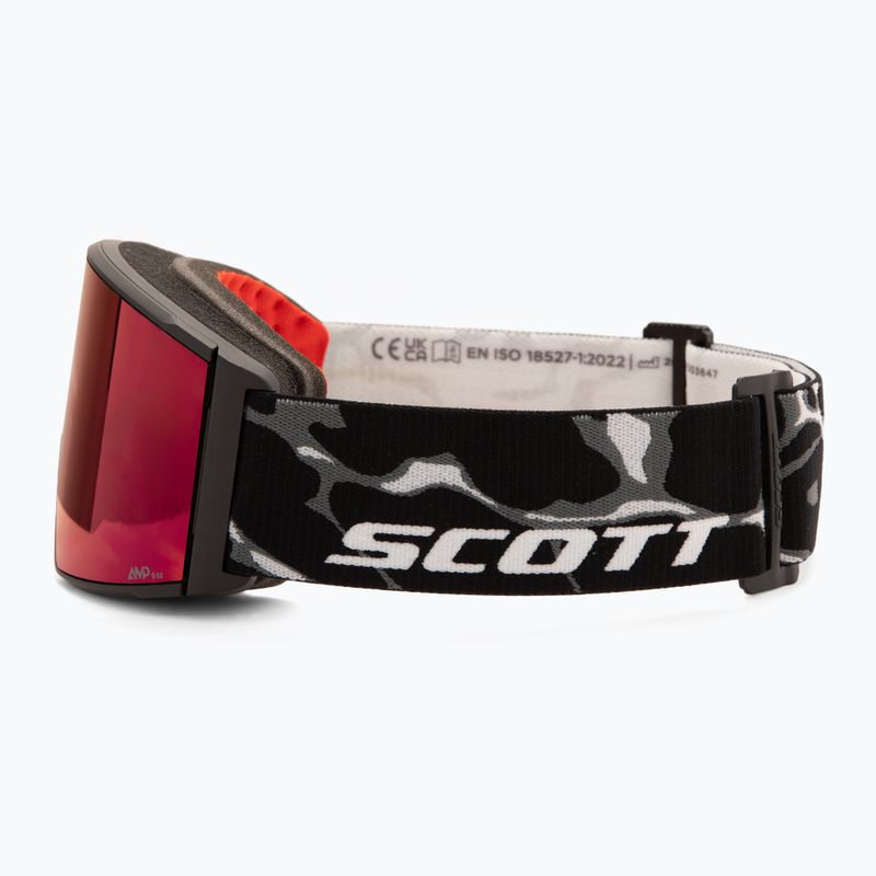 Окуляри лижні SCOTT React Light Sensitive granite black/white/amp red chrome 5