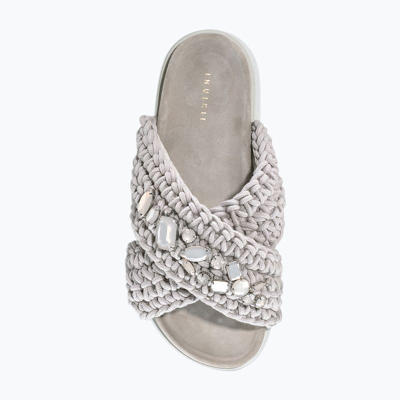 Шльопанці жіночі INUIKII Woven Stones Platform stone grey 3