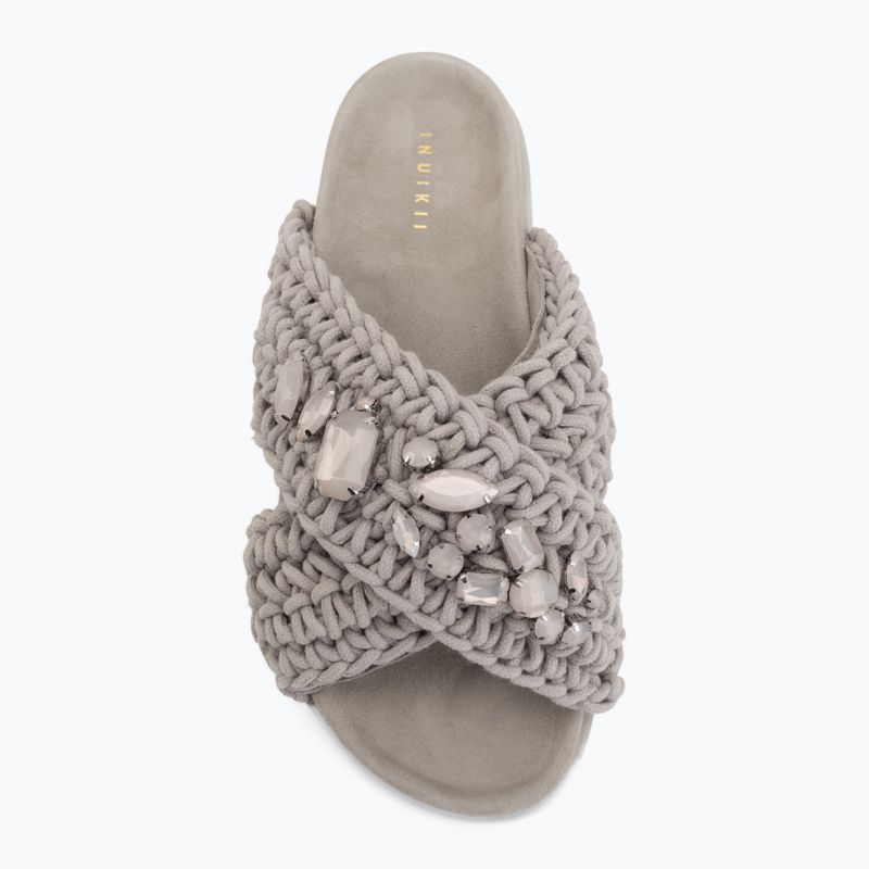 Шльопанці жіночі INUIKII Woven Stones Platform stone grey 5