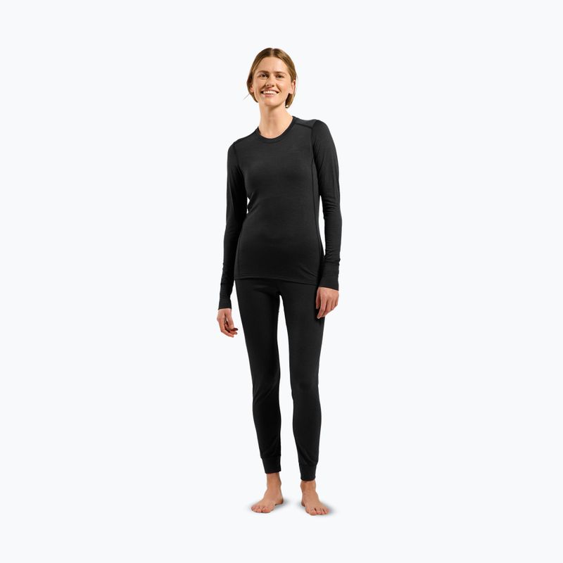 Кофта термоактивна жіноча ODLO Merino 200 Bl Top Crew Neck black 2