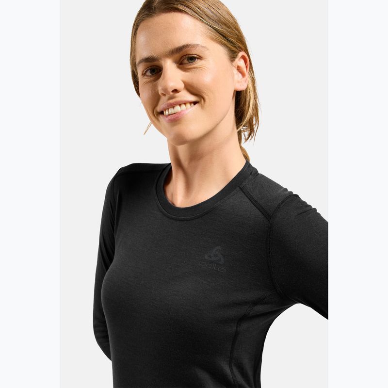 Кофта термоактивна жіноча ODLO Merino 200 Bl Top Crew Neck black 4