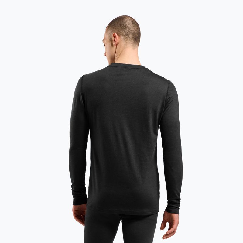 Кофта термоактивна чоловіча ODLO Merino 200 Bl Top Crew Neck black 3
