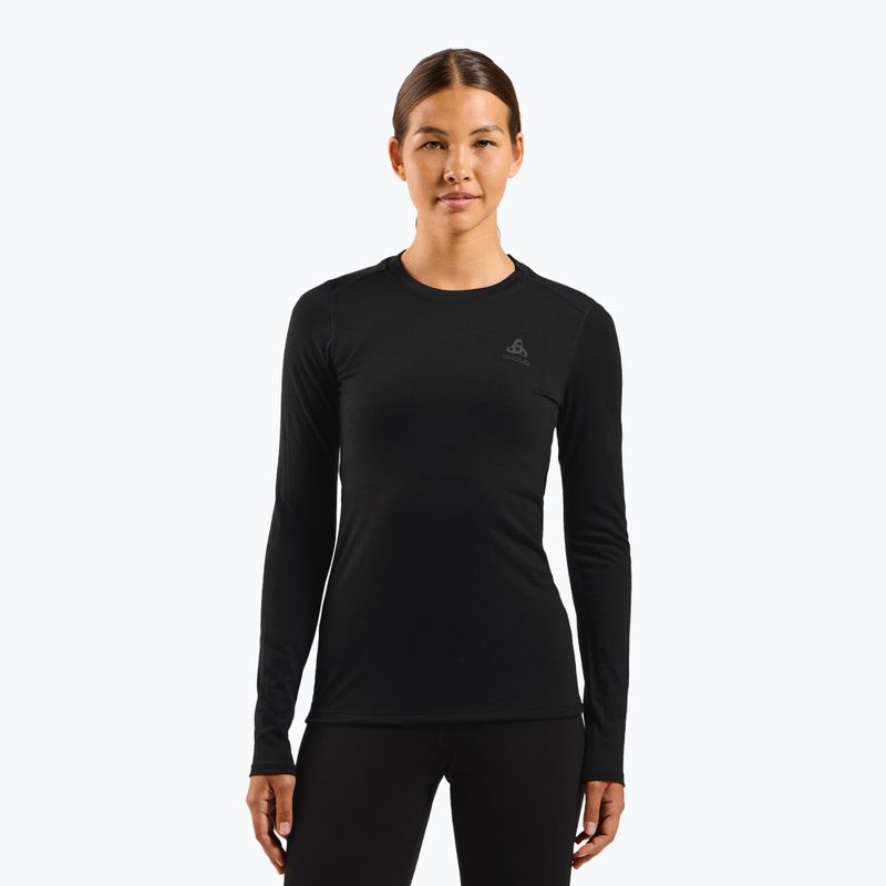 Жіноча термоактивна кофта ODLO Merino 160 Bl Top Crew Neck black
