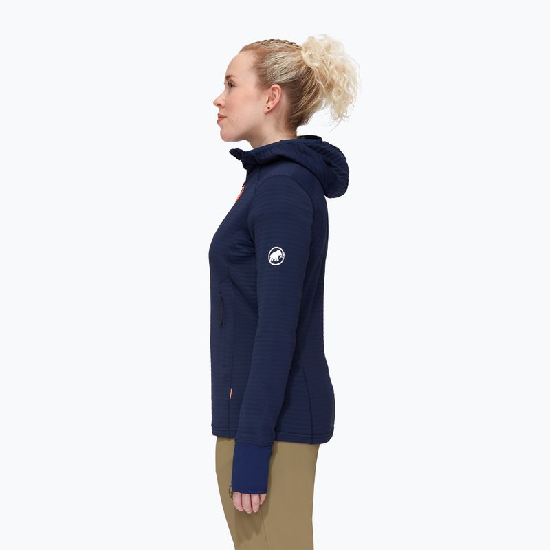 Кофта флісова жіноча Mammut Taiss Light ML Hooded темно-синя 1014-04540-5118-114 3