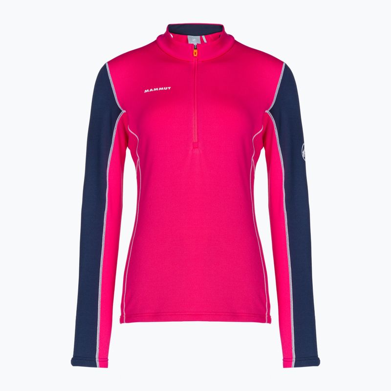 Кофта трекінгова жіноча Mammut Aenergy ML Half Zip Pull рожево-синя