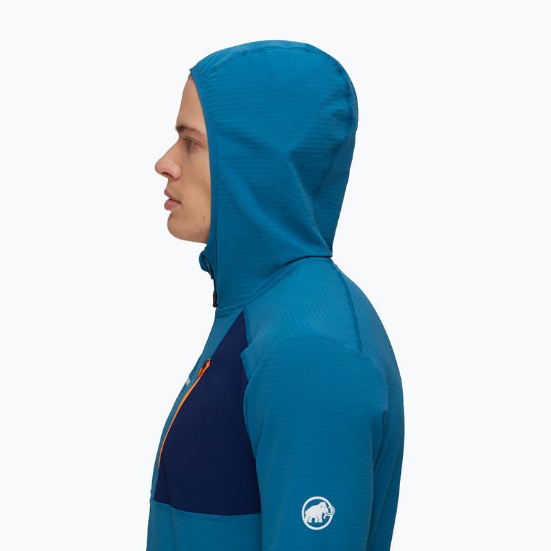 Кофта трекінгова чоловіча Mammut Madris Light ML Hooded блакитна 1014-03841-50550-113 4