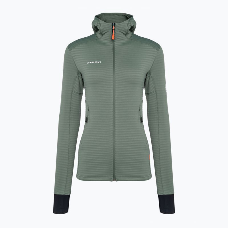 Кофта флісова жіноча Mammut Taiss Light ML Hooded dark jade/black 5