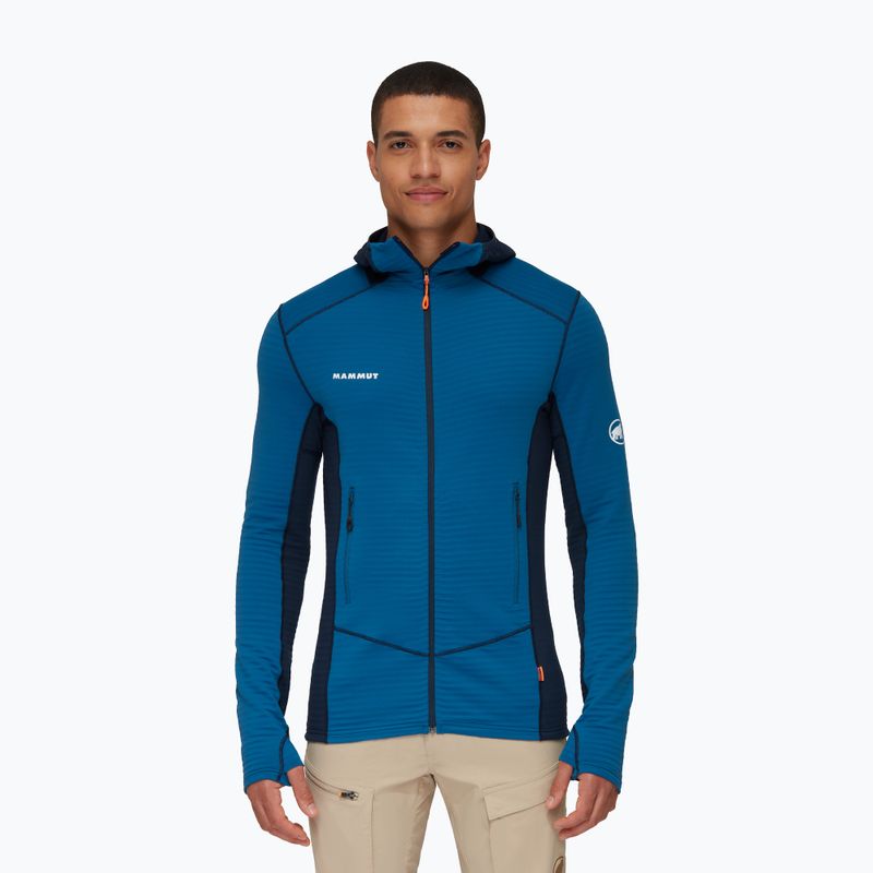 Кофта флісова чоловіча Mammut Taiss Light ML Hooded блакитна 1014-04530-50554-114