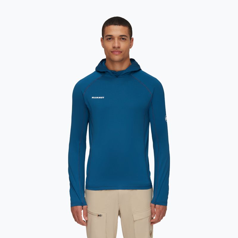 Футболка трекінгова чоловіча Mammut Selun FL Sun Hoody синя 1016-01420-50550-115