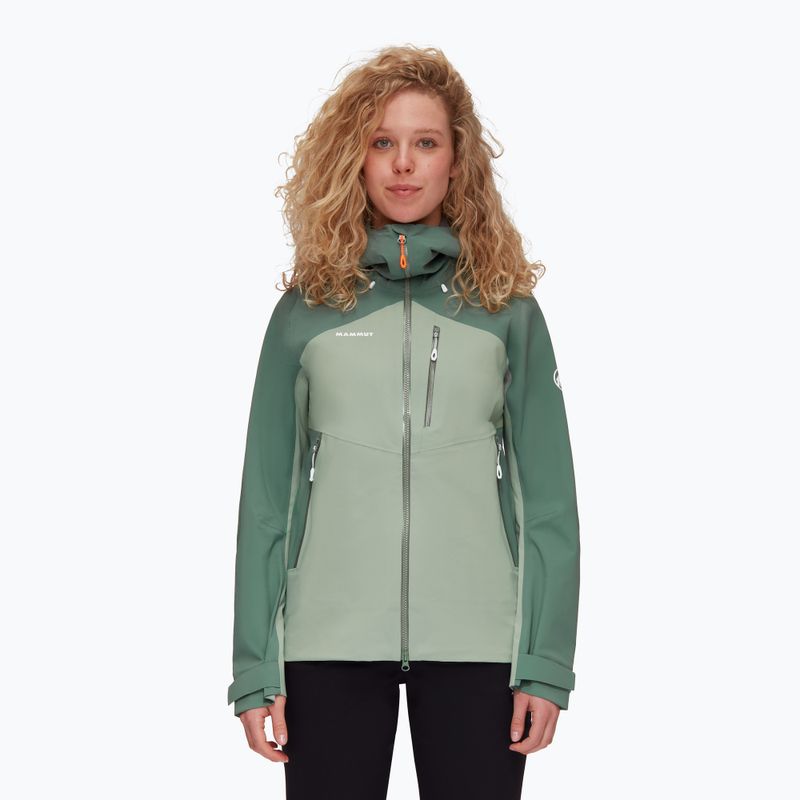 Куртка дощовик жіноча Mammut Alto Guide HS Hooded зелена 1010-29570-40240-114