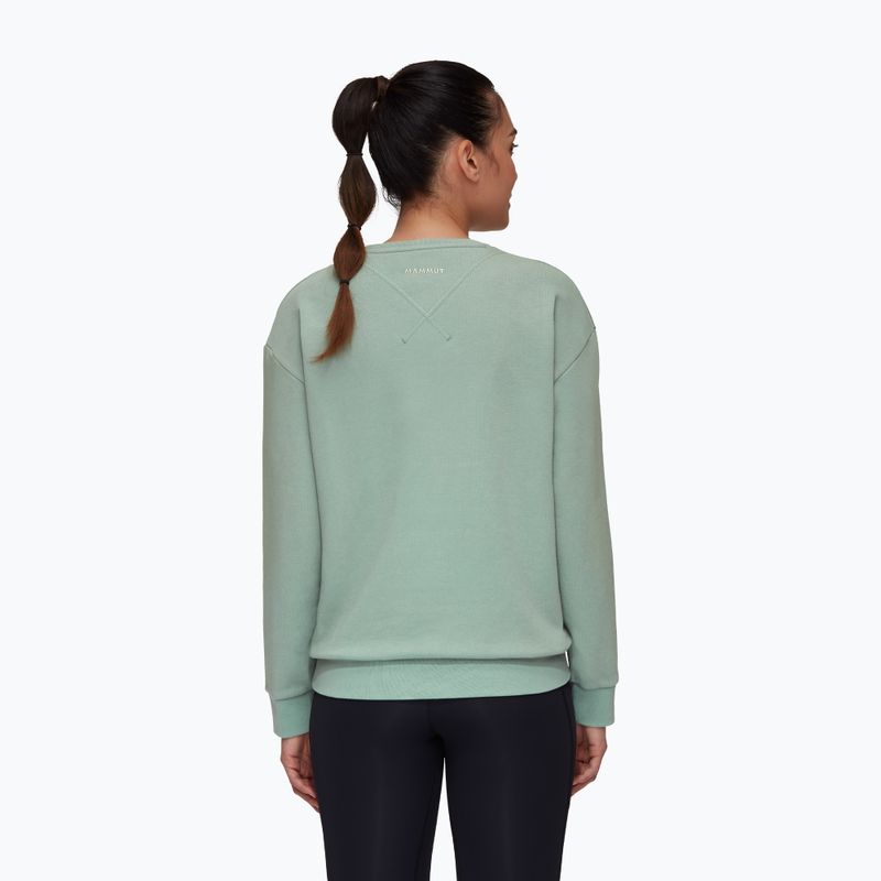 Кофта трекінгова жіноча Mammut Core ML Crew Neck Logo зелена 1014-04070-4100-114 3