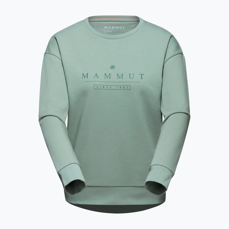 Кофта трекінгова жіноча Mammut Core ML Crew Neck Logo зелена 1014-04070-4100-114 8