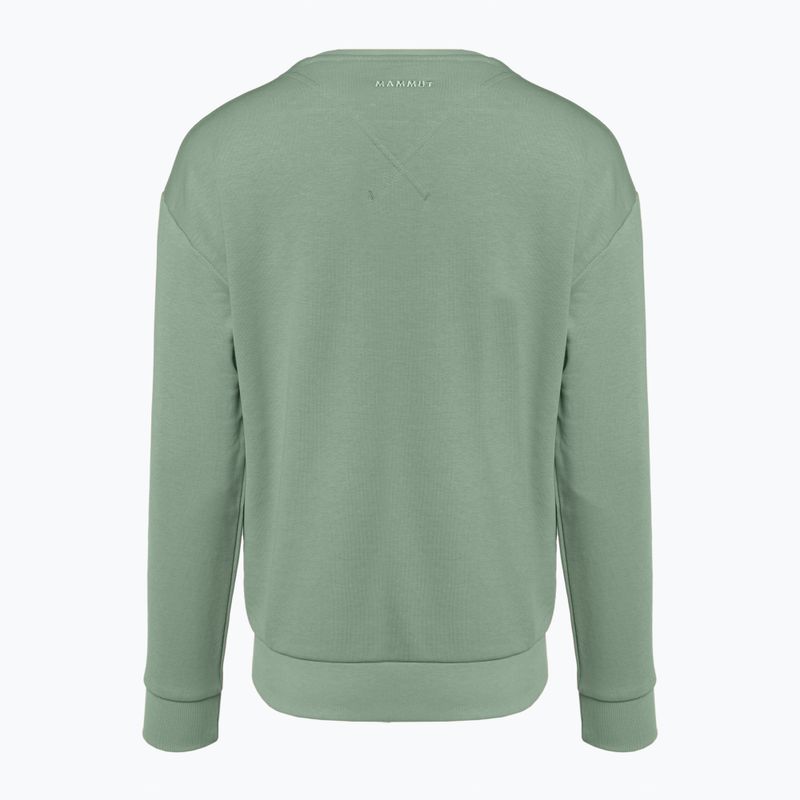 Кофта трекінгова жіноча Mammut Core ML Crew Neck Logo зелена 1014-04070-4100-114 5