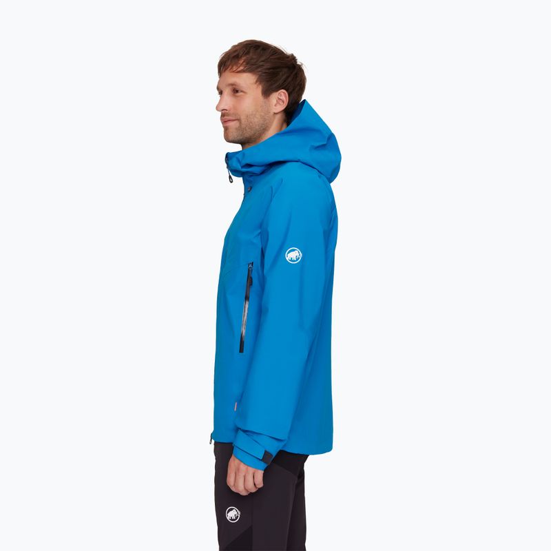 Куртка протидощова чоловіча Mammut Crater IV HS Hooded glacier blue 3