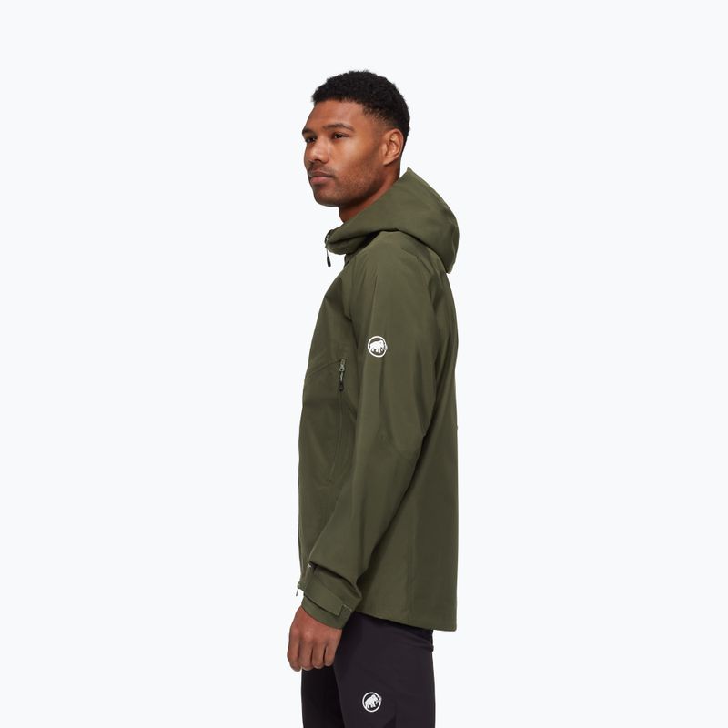 Куртка протидощова чоловіча Mammut Crater IV HS Hooded dark marsh 2