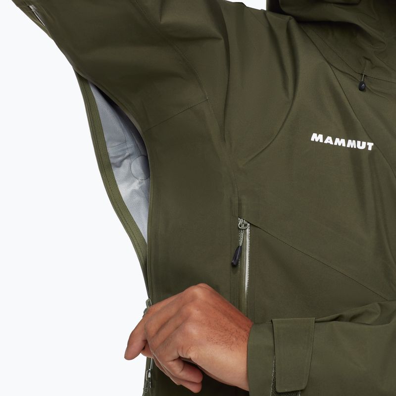 Куртка протидощова чоловіча Mammut Crater IV HS Hooded dark marsh 4