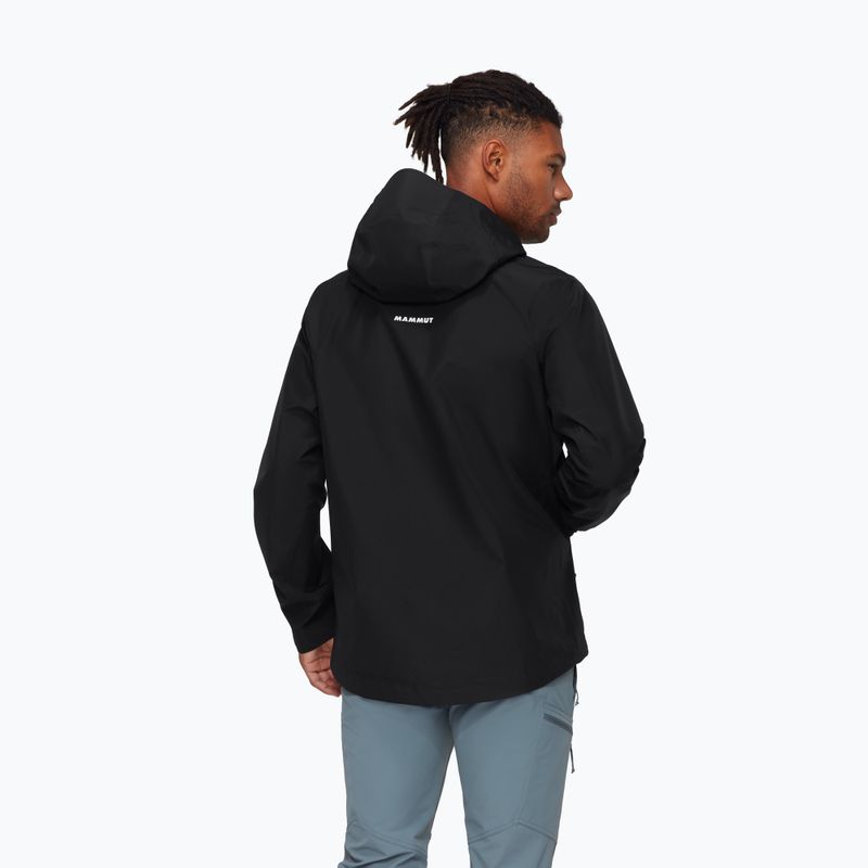 Куртка дощовик чоловіча Mammut Crater Light HS Hooded Jacket Men black 2