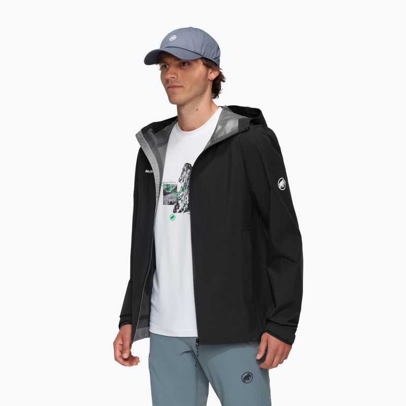 Куртка-дощовик чоловіча Mammut Мотузкаrd Light HS Hooded black 3