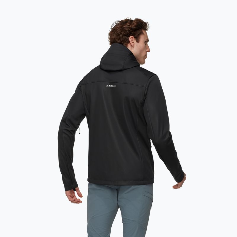 Чоловіча софтшелл-куртка Mammut Ultimate VIII Softshell Hooded black 2