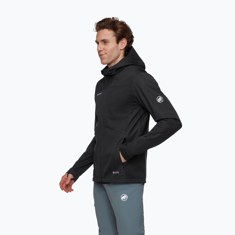 Чоловіча софтшелл-куртка Mammut Ultimate VIII Softshell Hooded black 3