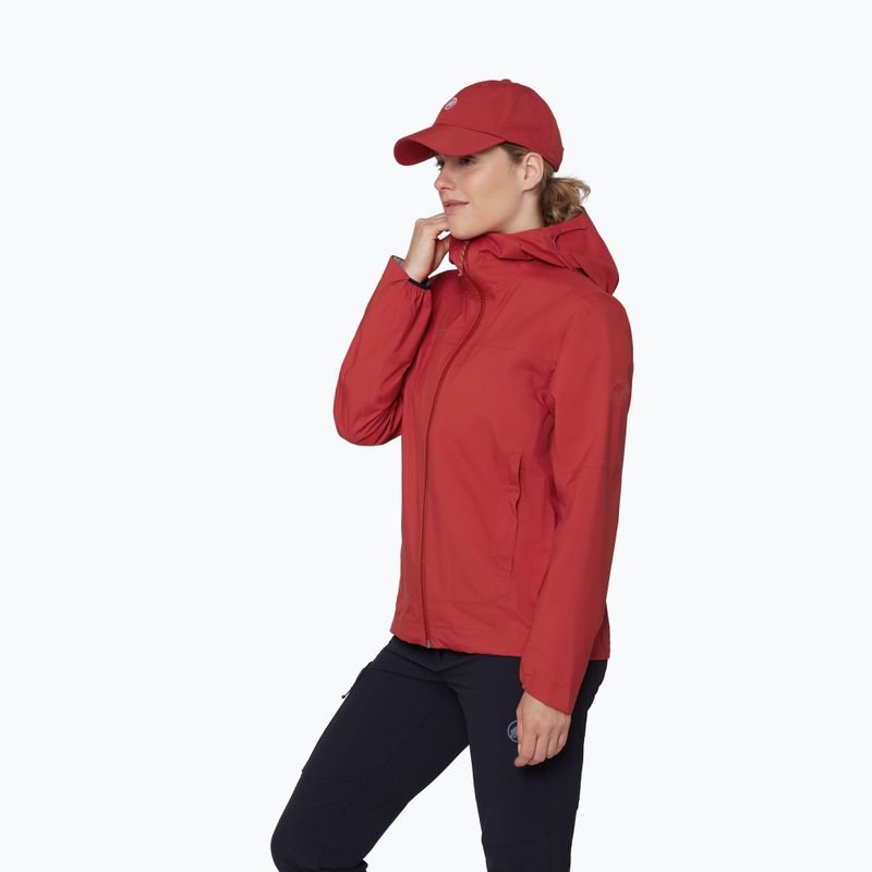 Куртка вітрозахисна жіноча Mammut Ducan HS Hooded dark mammut red 4