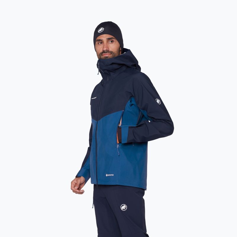 Куртка дощовик чоловіча Mammut Crater IV HS Hooded tschiel/marine 4