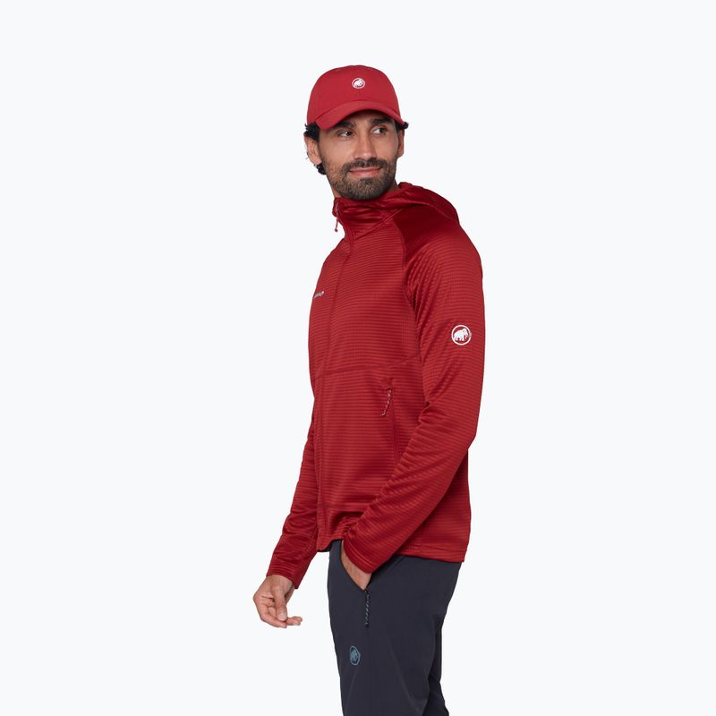 Кофта трекінгова чоловіча Mammut Crag ML Hooded dark mammut red 4