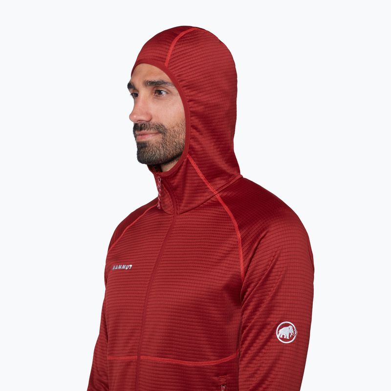 Кофта трекінгова чоловіча Mammut Crag ML Hooded dark mammut red 5